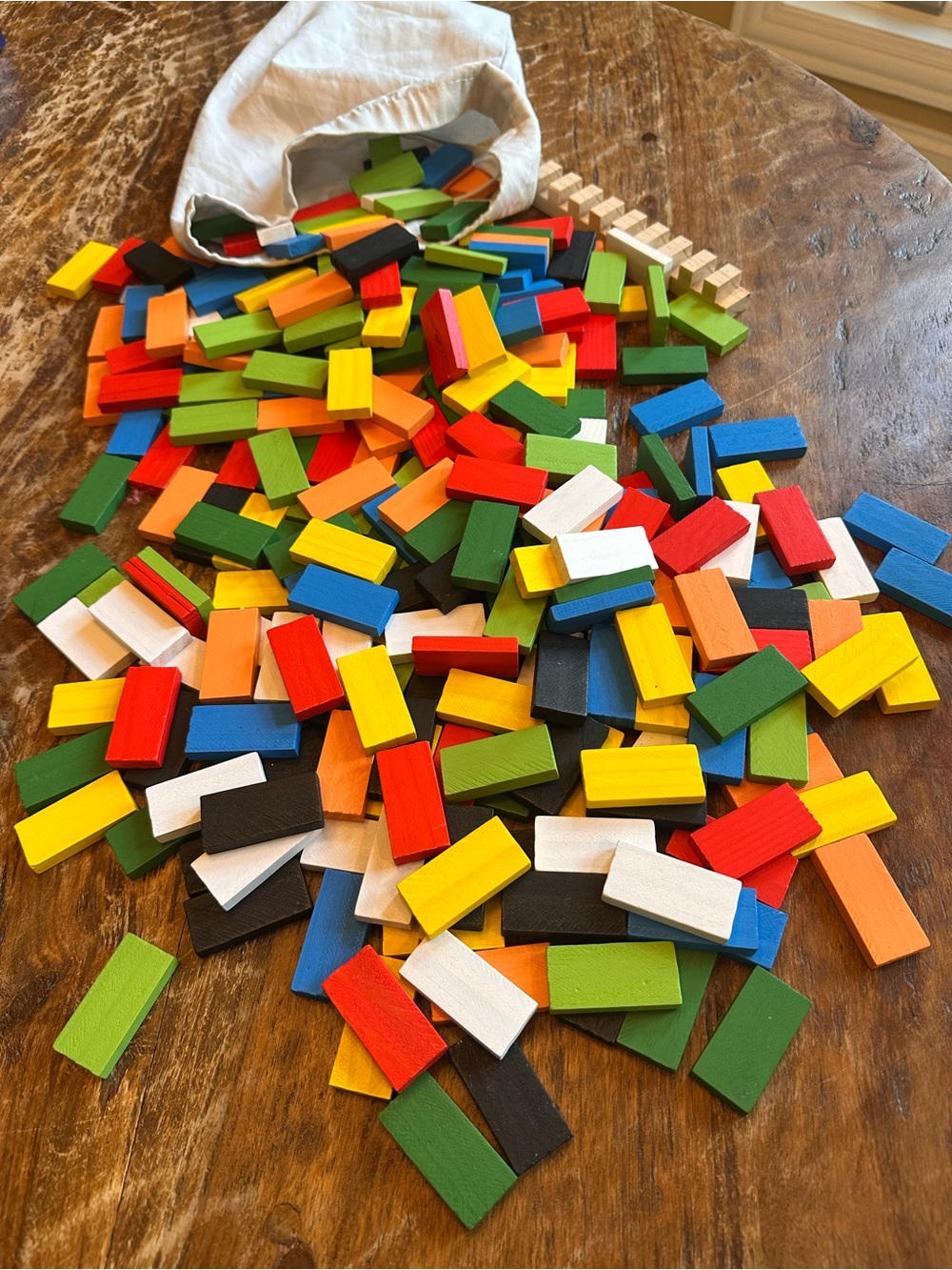 Colorful Wooden Domino Set for Kids - Multi-Color